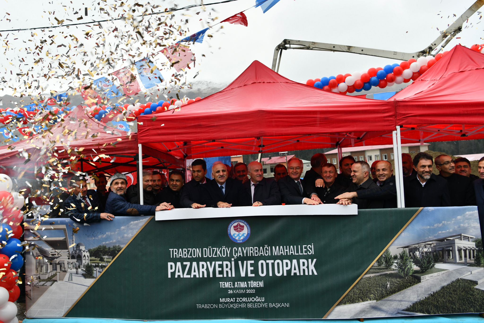 Düzköy ‘Pazaryeri ve Otopark Projesi’ için temel atma töreni gerçekleştirildi