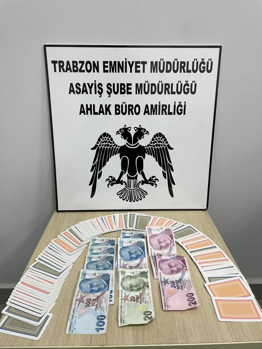 Trabzon’da kumar operasyonunda 5 kişi suçüstü yakalandı