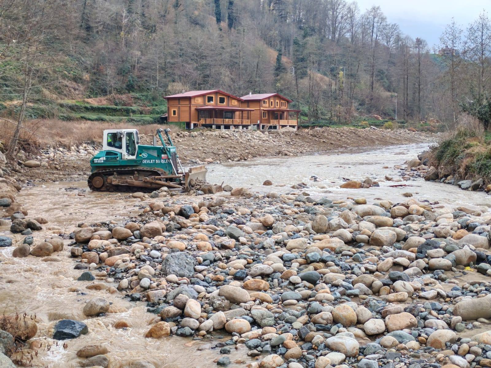 Trabzon’da Dere Yatağı Tanzimi Çalışmaları