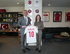 Esin Güral Argat’tan, TFF Başkanı Hacıosmanoğlu’na Ziyaret