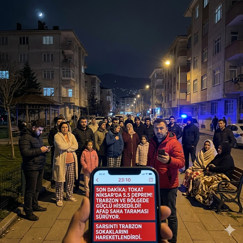 Tokat Niksar’da 5.5 Büyüklüğünde Deprem: Karadeniz Sallandı