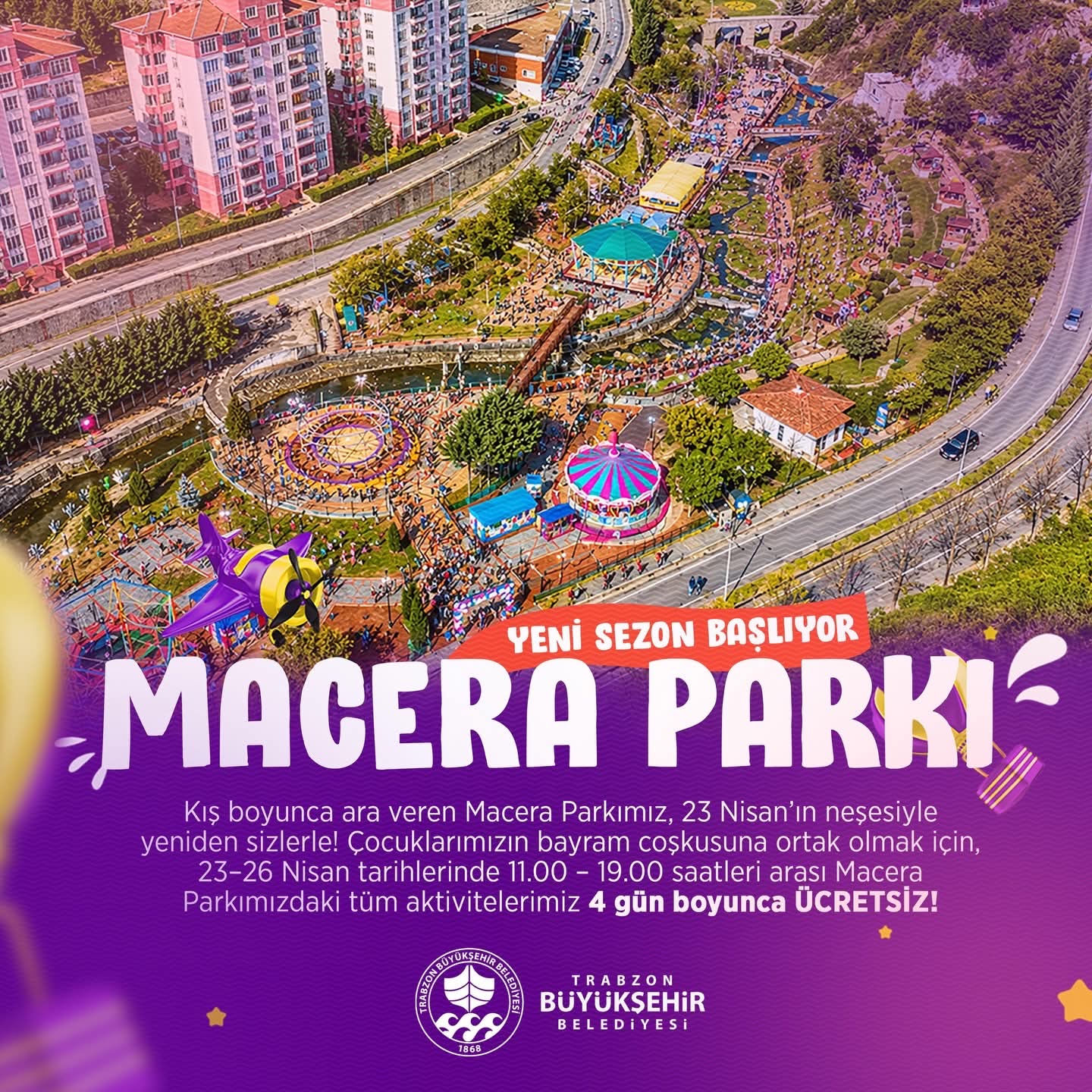 Macera Parkı Yeni Sezona Ücretsiz Başlıdı