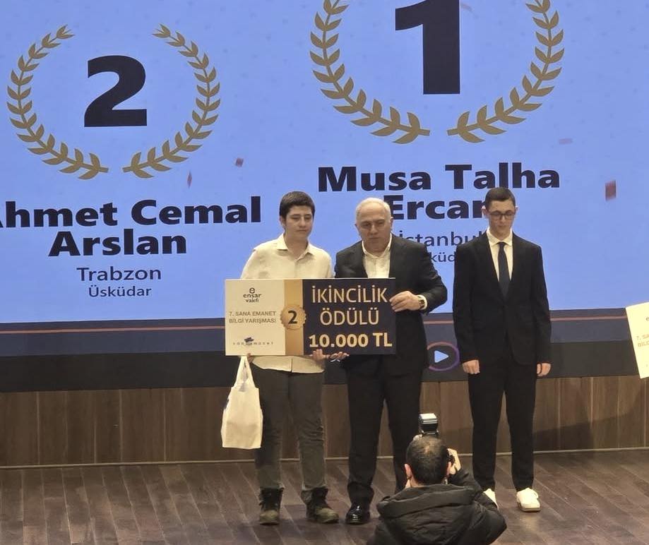 Ensar Vakfı Trabzon Şubesi 7. Sana Emanet Bilgi Yarışması Türkiye Ödül Töreni Gerçekleştirildi