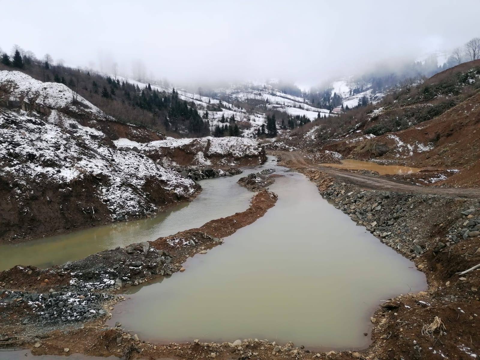 Trabzon’da Uçarsu HİS Göleti İnşaatı Devam Ediyor