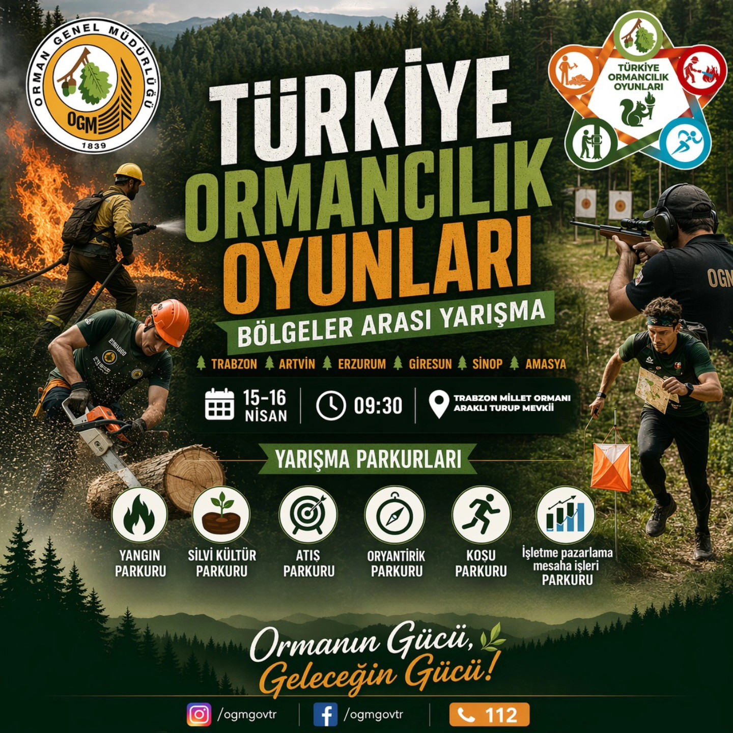 Türkiye Ormancılık Oyunları Trabzon’da Başlıyor