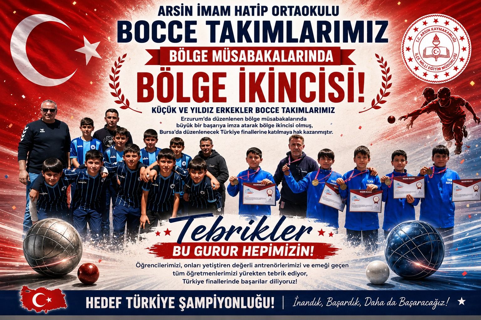 Arsinli Öğrencilerden Bocce’de Büyük Başarı
