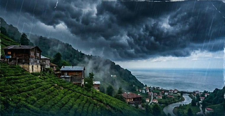 AFAD ve Meteoroloji’den Doğu Karadeniz İçin “Kuvvetli Sağanak” Uyarısı!