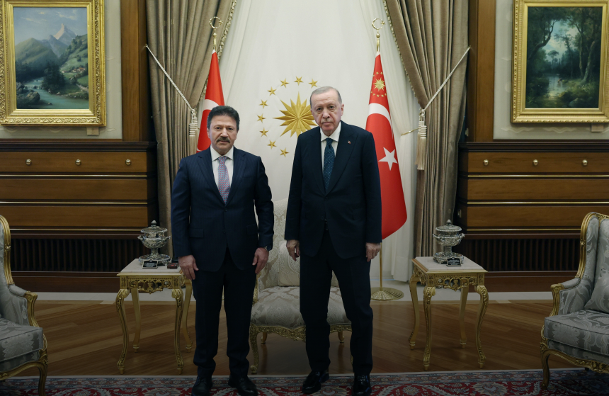 Cumhurbaşkanı Erdoğan, TESK Genel Başkanı Yiğiner’i kabul etti